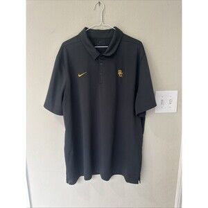 Nike Baylor Bears Polo Shirt Men's 2XL Grey Short Sleeve Dri-Fit Athletic
